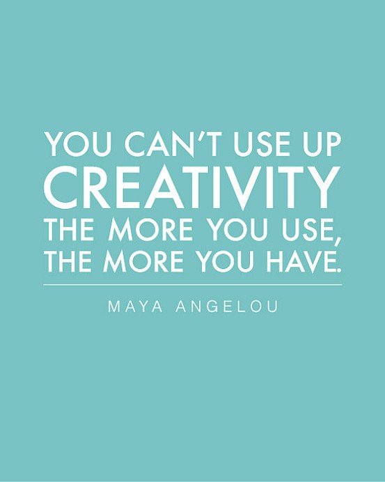 creativity can't be used up