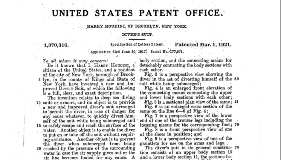 Houdini patent text